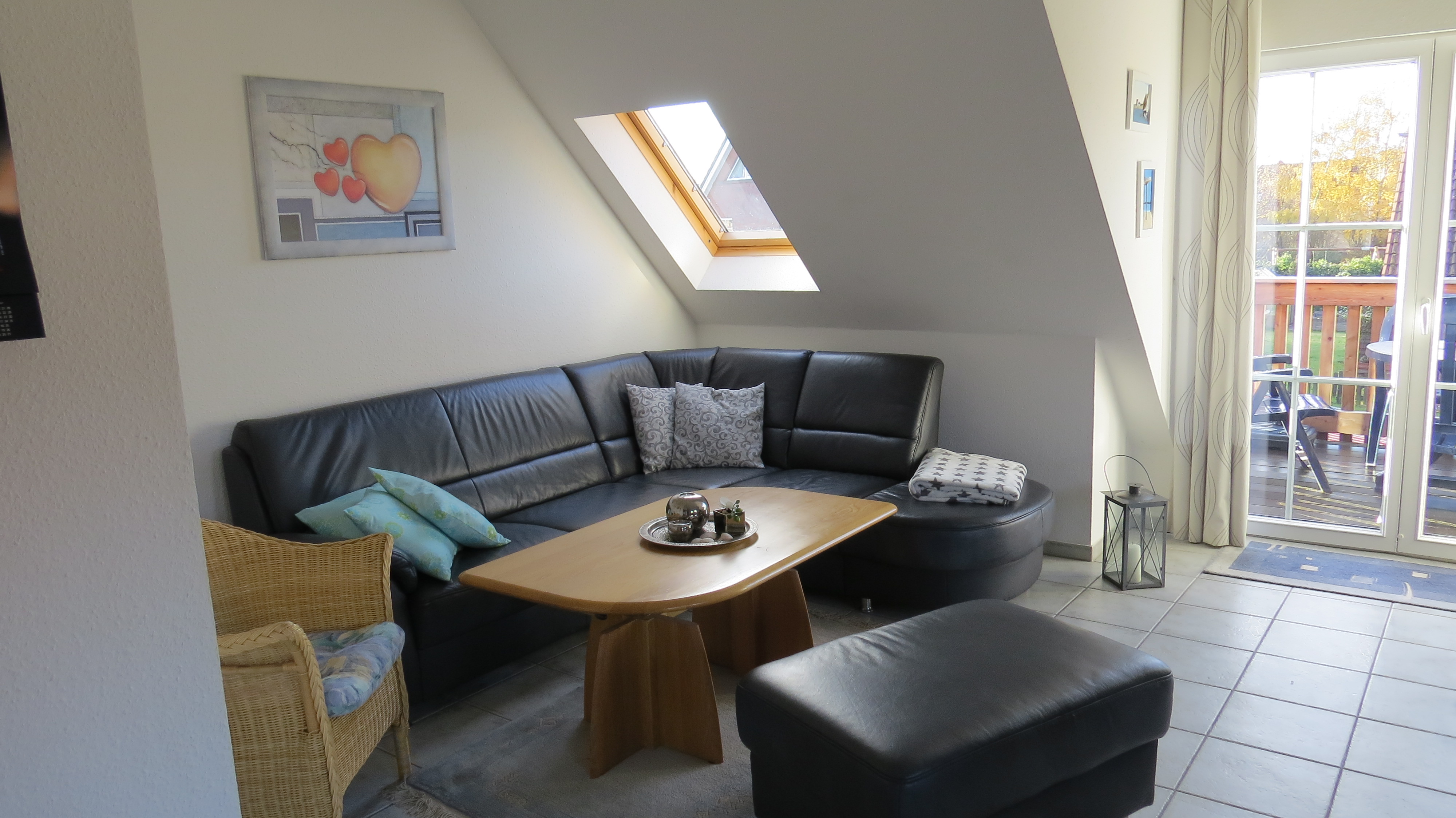 Wohnzimmer mit Ledercouch, VeraMare